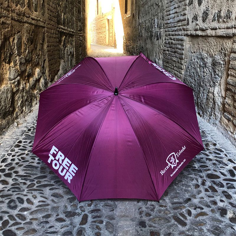 Free Tour paraguas morado Rutas de Toledo